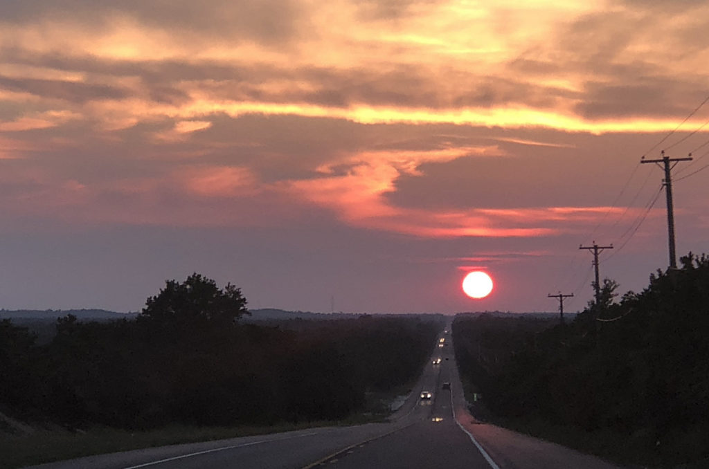Sunset over Route 72
